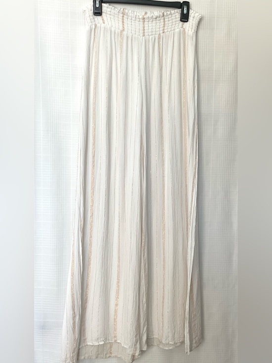 Ramy Brook Other - Ramy Brook White cover up pants with Gold Threading
